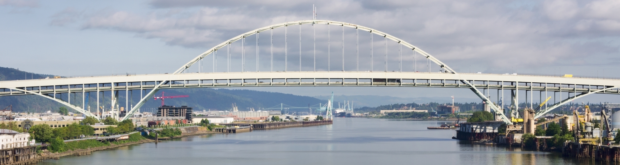 Freemont Bridge Over Willamette River